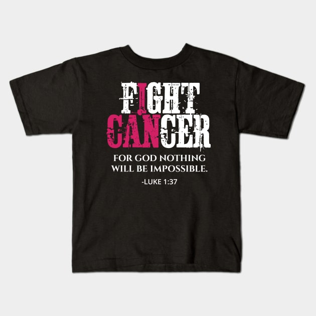 Cancer Survivor Fighter Breast Cancer Awareness Kids T-Shirt by BrightGift